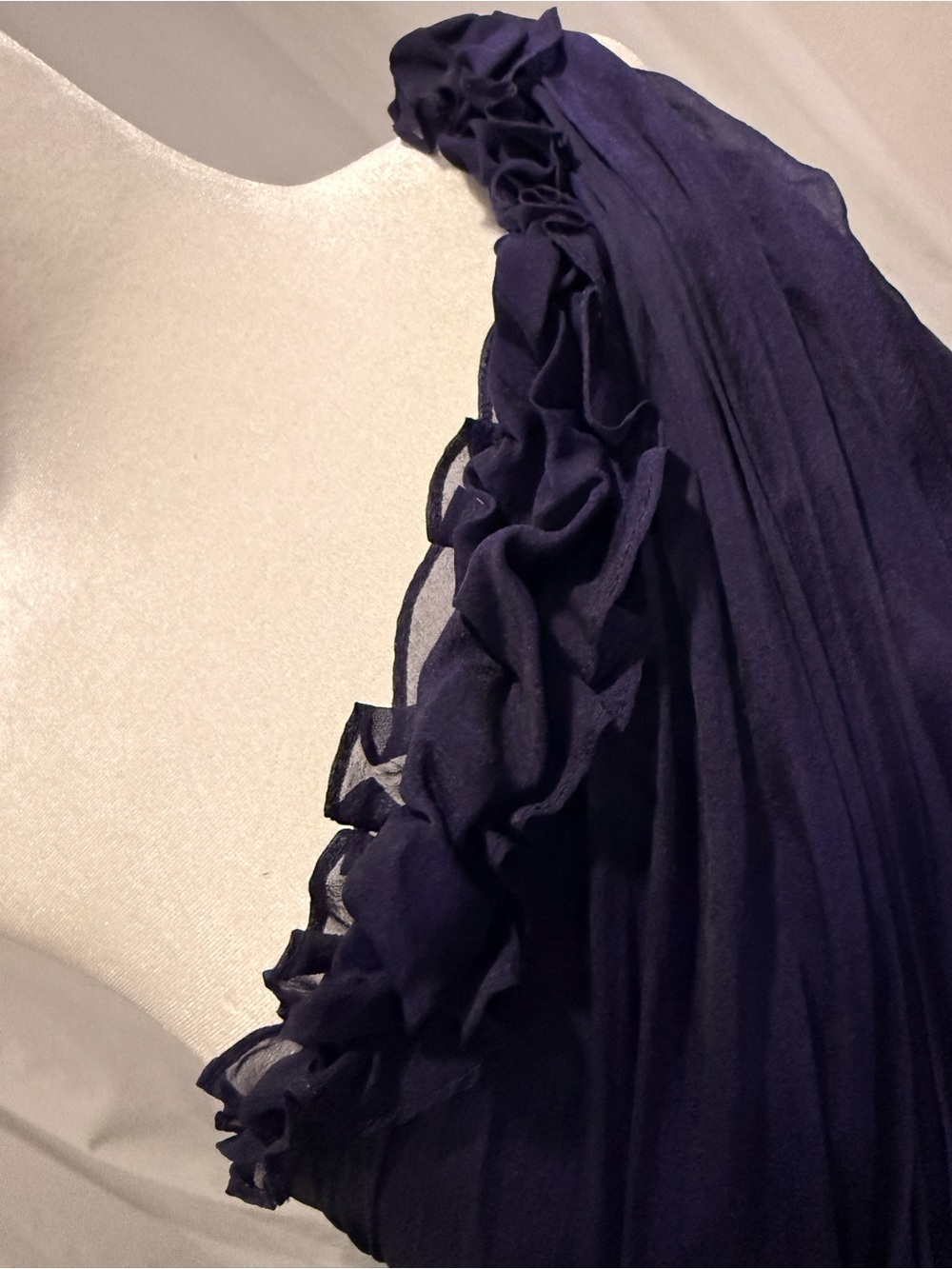 Kay Unger Deep Purple One-Shoulder Maxi Gown - Picture 5 of 10